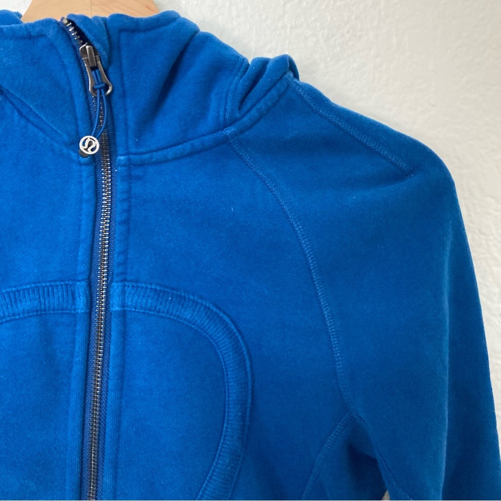 Lululemon Blue Full-Zip Scuba Jacket Hoodie, Size 2 - Picture 2 of 6